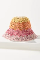 By Anthropologie Straw Bucket Hat