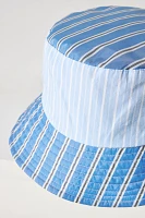 Cotton Pinstripe Bucket Hat