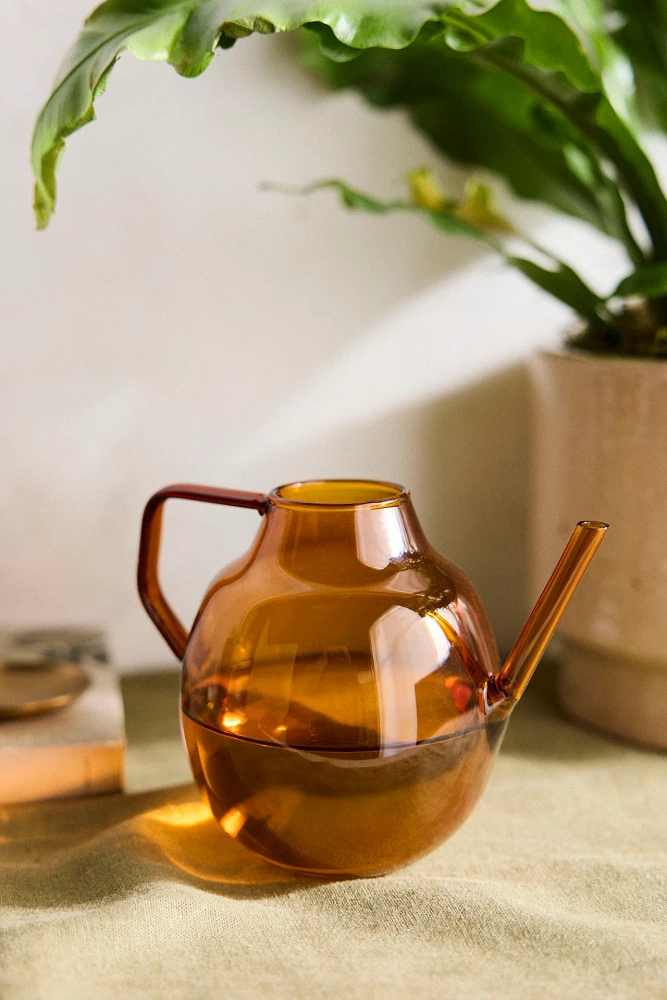 Amber Glass Watering Can