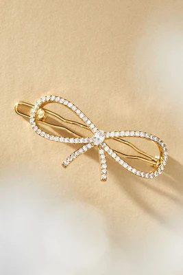 Rhinestone Bow Hair Clip