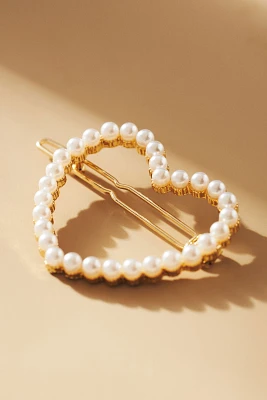 Pearl Heart Hair Clip