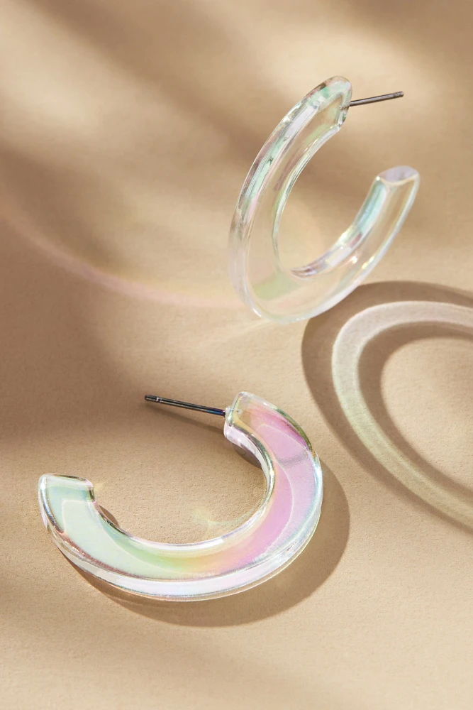 Large Resin Hoop Earrings