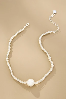 Beaded Pearl Collar Necklace