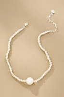 Beaded Pearl Collar Necklace