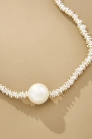 Beaded Pearl Collar Necklace