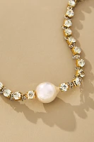 Pearl Crystal Chain Necklace