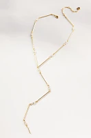 Spaced Crystal Y-Neck Necklace