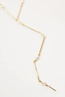 Spaced Crystal Y-Neck Necklace