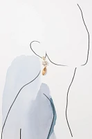 Glass Pearl Triple Drop Earrings