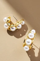 Pivotal Pearl Hoop Earrings