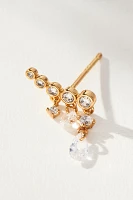 Mixed Crystal Ear Climber Earrings