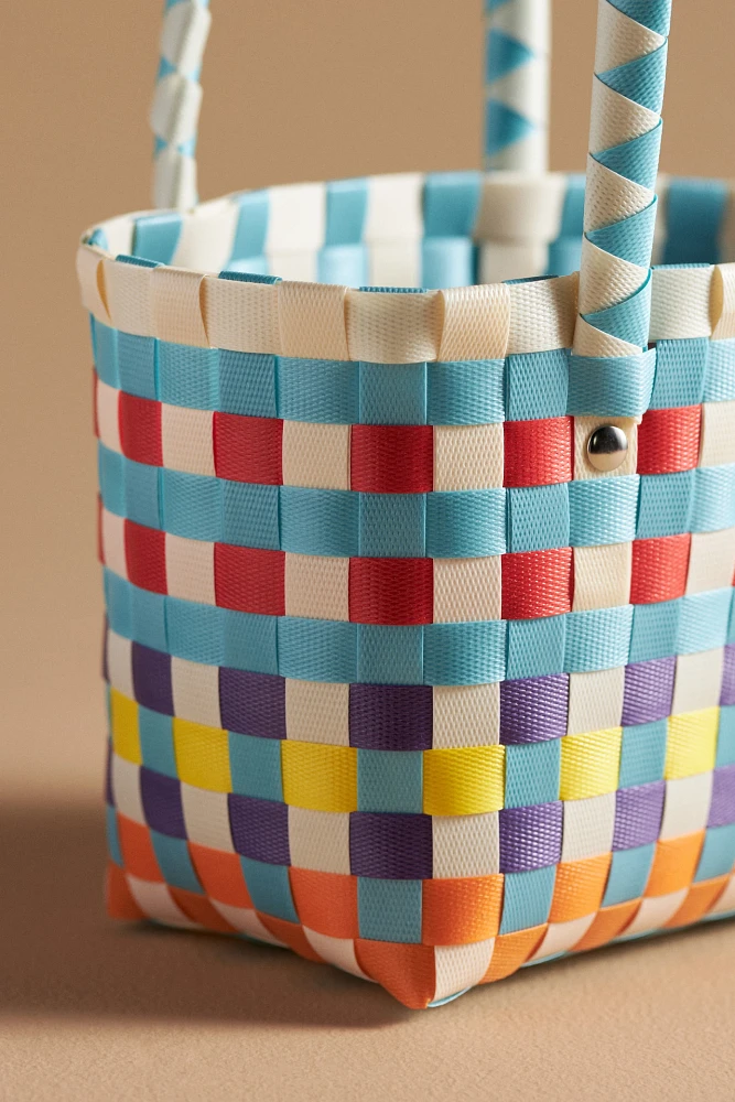 Mini Woven Basket Tote