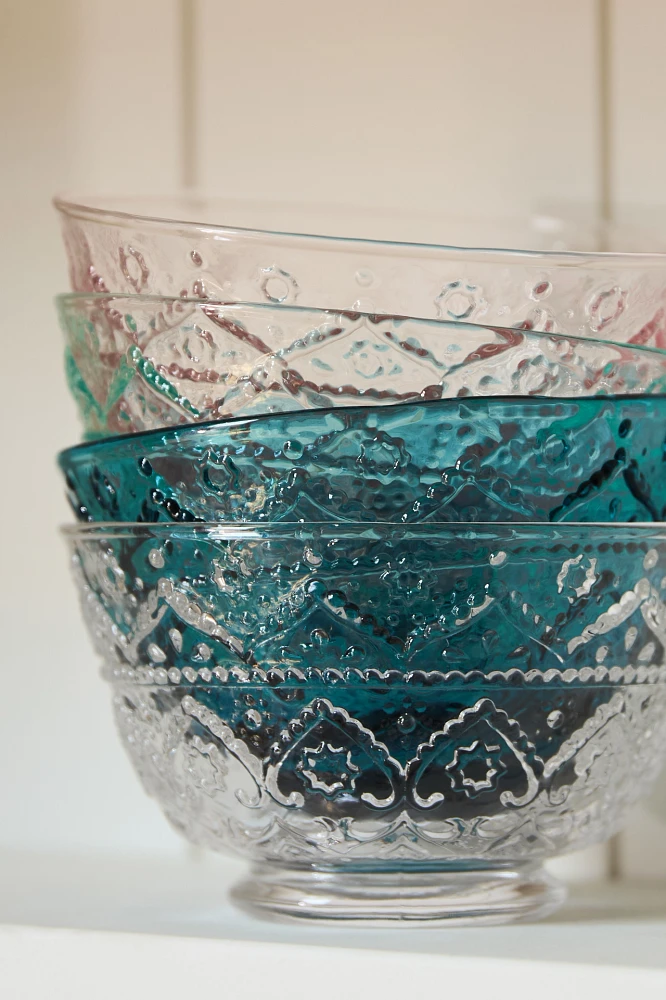 The Bombay Handblown Glass Cereal Bowls, Set of 4