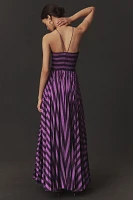 Hutch Dolly Halter Pleated Maxi Dress