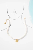 GISEL B. Rosa Pearl Coin Necklace