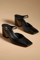 By Anthropologie Square-Toe Mule Heels