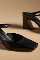 By Anthropologie Square-Toe Mule Heels