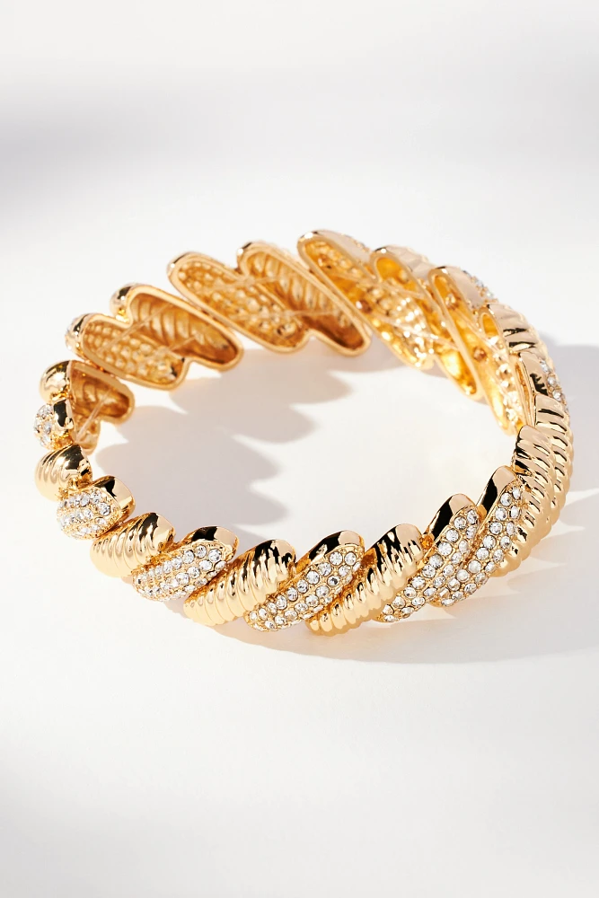 Pavé Ribbed Bracelet