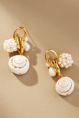 GISEL B. Shell Huggie Earrings