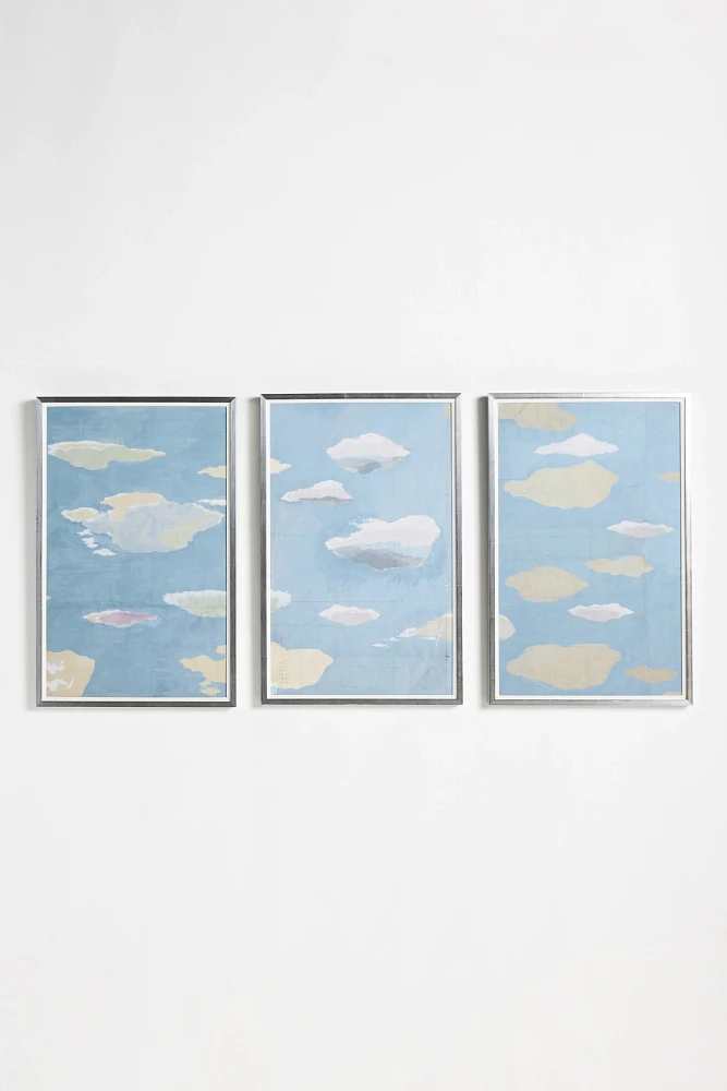 Les Nuages Triptych (var. 1) Wall Art