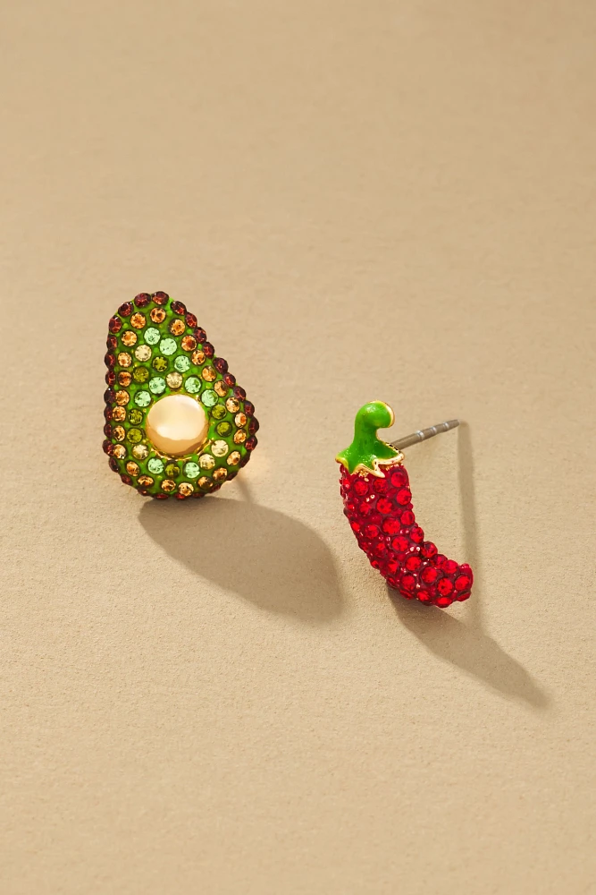 BaubleBar Avocado & Jalapeño Post Earrings, Set of 2