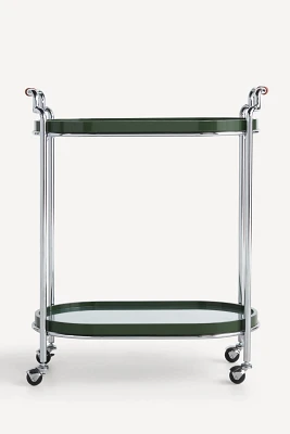 Lennon Oval Lacquer Bar Cart