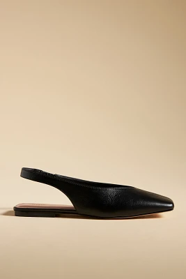 Maeve Square-Toe Slingback Flats