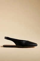 Maeve Square-Toe Slingback Flats