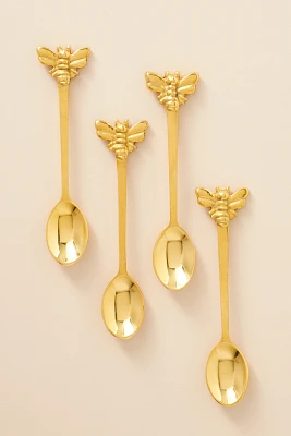 Bee Teaspoons, Set of 4