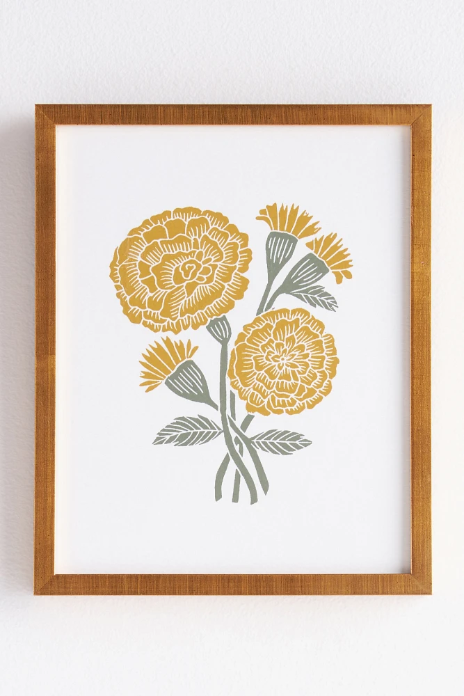 Marigold Linocut Wall Art