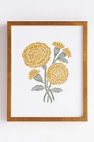 Marigold Linocut Wall Art