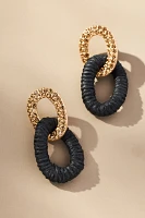 Threaded Pavé Link Drop Earrings