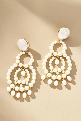 XXL Pearl Chandelier Drop Earrings