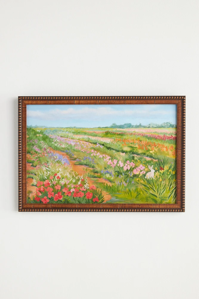 Hamptons Flower Field Wall Art