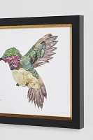 Pressed Flower Hummingbird Wall Art