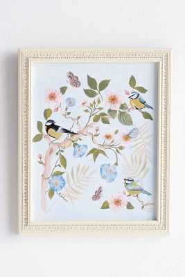 Chinoiserie of Rosa and Little Birds Wall Art