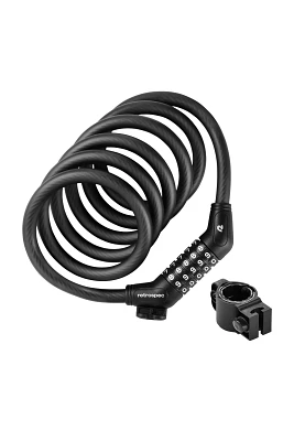 Retrospec Grizzly Integrated Combo Cable Bike Lock, 8mm