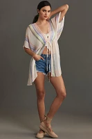 By Anthropologie Yarn Dye Striped Cardigan Sweater