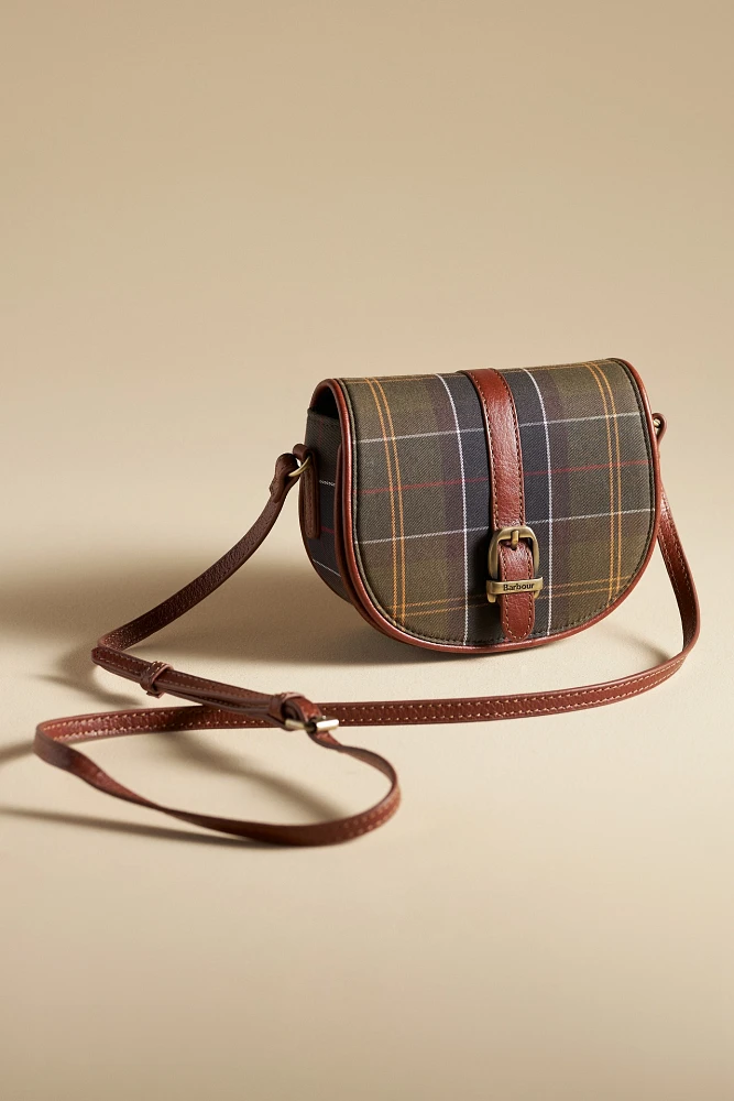 Barbour Katrine Tartan Leather Saddle Bag