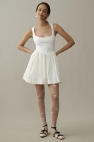 BHLDN Sleeveless Scoop-Neck Fit & Flare Mini Dress