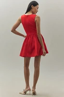 BHLDN Jemma Scoop-Neck Fit & Flare Mini Dress