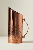 Foliage Copper-Plated Stainless Steel Pitcher