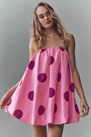 The Wolf Gang Gaia Strapless Polka Dot Bubble Mini Dress