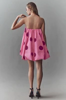 The Wolf Gang Gaia Strapless Polka Dot Bubble Mini Dress