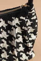 Houndstooth Beaded Clutch