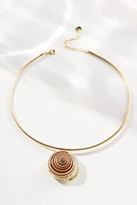 Swirl Shell Collar Necklace