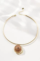 Swirl Shell Collar Necklace