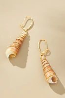 Long Shell Drop Earrings