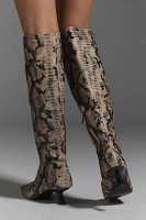 SIMONMILLER Kuki Snake-Print Tall Boots