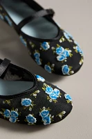 For Love & Lemons Evelyn Embroidered Ballet Flats